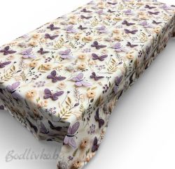 ПОКРИВКА ЗА МАСА, Лилави пеперуди, ХИДРОФОБИРАНА