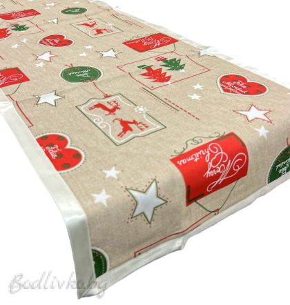 КОЛЕДЕН ТИШЛАЙФЕР ЗА МАСА ЗВЕЗДИЧКИ С МОТИВИ - 40/130СМ.