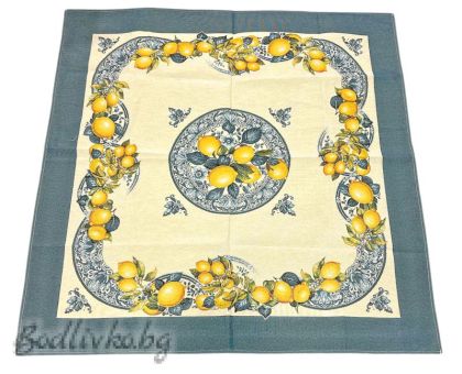 КАРЕ ЖАКАРД ЛИМОНИ, ТЪМНИ, 100/100СМ.