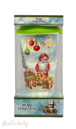 КОЛЕДНА ЧАША, ЛУКСОЗНА , С КАПАЧЕ, 20/10 СМ.