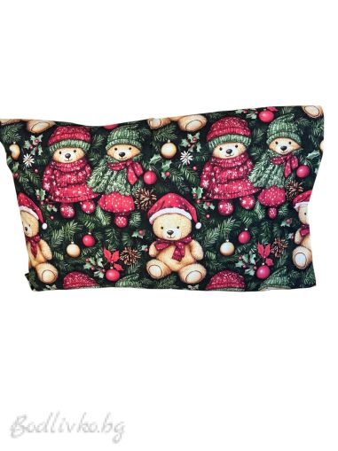 КОЛЕДНА КАЛЪФКА МЕЧЕТА -  50/70СМ., 100% ПАМУК/РАНФОРС 5Д