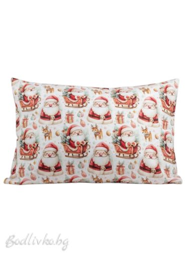 КОЛЕДНА КАЛЪФКА ДЯДО КОЛЕДА -  50/70СМ., 100% ПАМУК/РАНФОРС 5Д