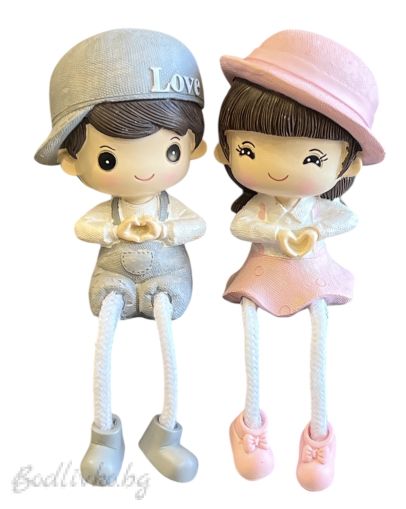 Комплект фигурки, момче и момиче, 17см. 