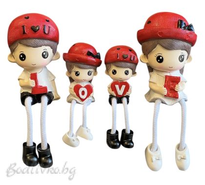 Комплект фигурки "Семейство Любов" - 4 броя - очарователен декор!