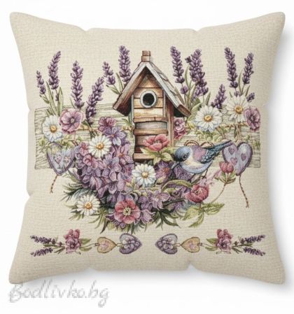 КАЛЪФКА за възглавничка, Лавандулова романтика, 45/45см.