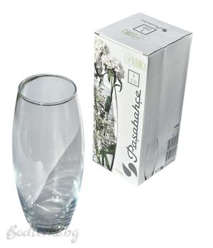 Стъклена ваза Pasabahce - елегантна декорация за цветя, 1 литър!