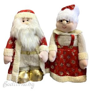 ДЯДО КОЛЕДА И БАБА КОЛЕДА, С РАЗТЕГАТЕЛНИ КРАКА - ДЯДО И БАБА КОЛЕДА - ДО 80 СМ.