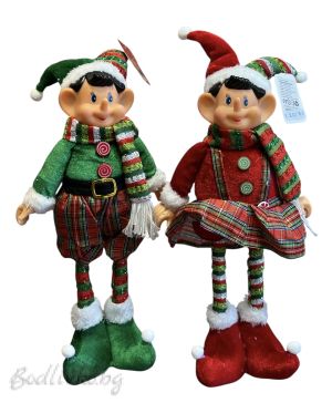 ТЕКСТИЛНА КОЛЕДНА ИГРАЧКА "ПИНОКИО", РАЗТЕГАТЕЛНИ КРАКА, ДО 45 СМ.