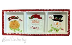 Коледна декорация , ПОРЦЕЛАНОВА ОРДЬОВЪРНА ЧИНИЯ, с 3 разделения