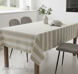 ПОКРИВКА ЗА МАСА, Бежови райета- класика, ПАНАМА