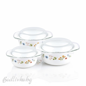 Акропални тенджери със сътклен капак, Danny Home, 1л+1,5л+2,5л