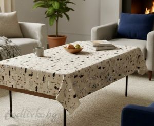 ПОКРИВКА ЗА МАСА, Влюбени котки, ПАНАМА, 87% памук