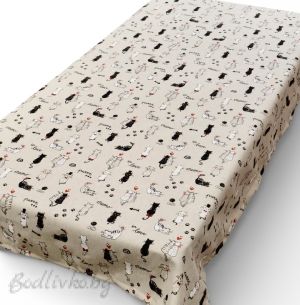 ПОКРИВКА ЗА МАСА, Влюбени котки, ПАНАМА, 87% памук