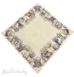 КАРЕ ЖАКАРД, ЛАВАНДУЛА, 100/100СМ. 