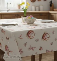 ПОКРИВКА ЗА МАСА, Великден Зайче в кошница, ХИДРОФОБИРАНА