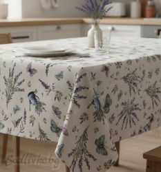 ПОКРИВКА ЗА МАСА ЖАКАРД, ЛАВАНДУЛА,  НАЛИЧНА В няколко РАЗМЕРА 