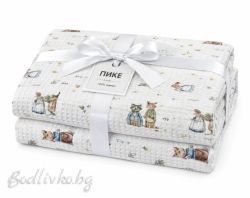 ПОКРИВКА ЗА ЛЕГЛО/ ОДЕЯЛО– ПИКЕ- Животинки,  100%  памук