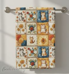 Хавлия за ръце/лице, за кухня или баня, Котки – 40/60 см.