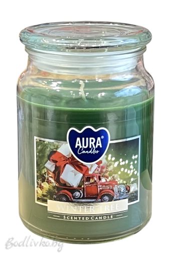 АРОМАТНА СВЕЩ, Aura, Коледно дръвче, 15см.