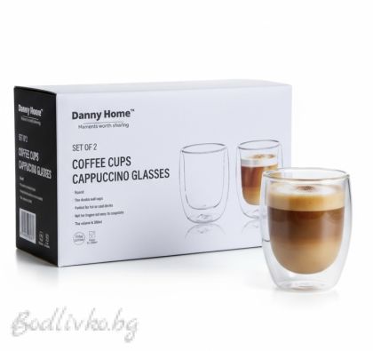 Чаши от двустенно стъкло, Danny Home, 200мл.