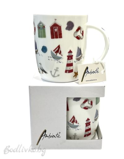 Порцеланова чаша Ambiente, Морски мотиви, 200мл.