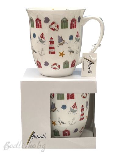 Порцеланова чаша Ambiente, Морски мотиви, 400мл.