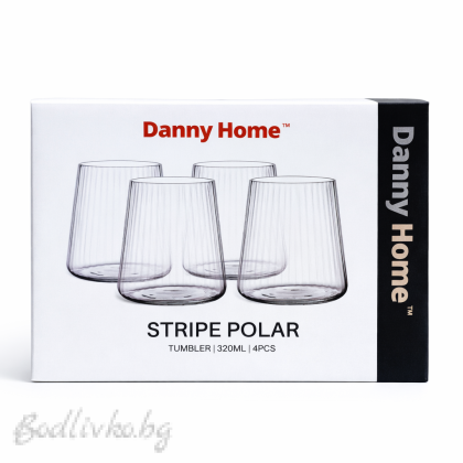 Стъклени чаши, Danny home, 4 броя в стек 