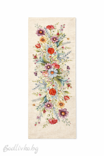 ЖАКАРДОВ ТИШЛАЙФЕР, Цветя, НАЛИЧЕН В ДВА РАЗМЕРА