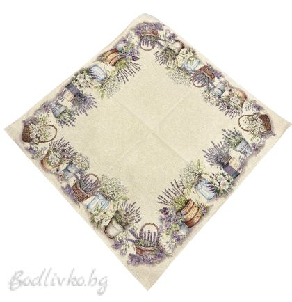 КАРЕ ЖАКАРД, ЛАВАНДУЛА, 100/100СМ. 