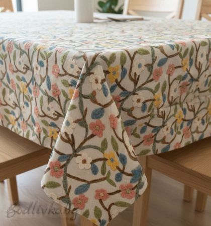 ПОКРИВКА ЗА МАСА, Цветя 5D, ХИДРОФОБИРАНА- ОЧАКВАНА ДОСТАВКА