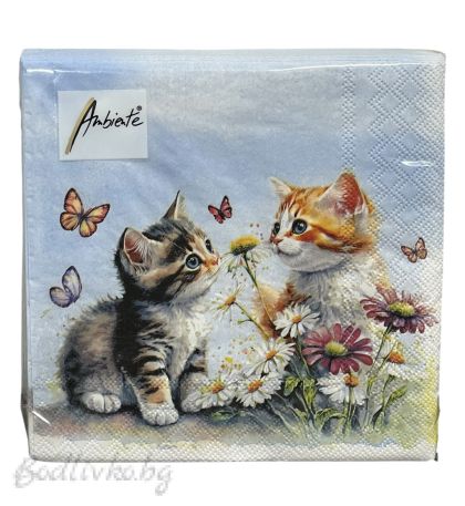 Салфетки, Ambiente, Котенца, 20 броя в опаковка