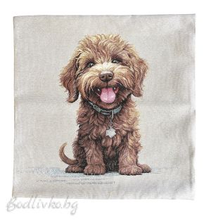 КАЛЪФКА за възглавничка, КУЧЕ ПУДЕЛ,  45/45см.