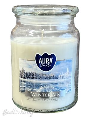 АРОМАТНА СВЕЩ, Aura, Зимен въздух, 15см.