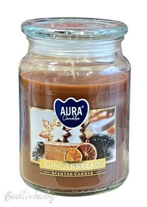 АРОМАТНА СВЕЩ, Aura, Джинджифилов сладкиш, 15см.