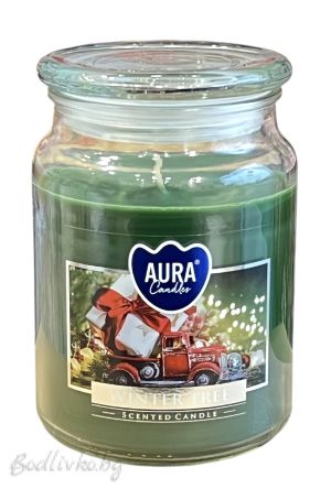 АРОМАТНА СВЕЩ, Aura, Коледно дръвче, 15см.
