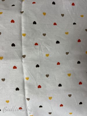 КОМПЛЕКТ ЗА СПАЛНЯ, Малки цветни сърца– 100% натурален памук (Ранфорс), 4 части 