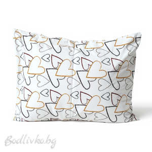 КАЛЪФКА за възглавница, дизайнерски сърца, 50/70см. 