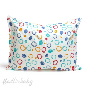 КАЛЪФКА за възглавница, Дизайнерски кръгчета, 50/70см. 