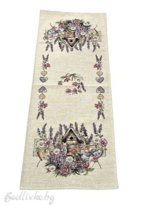 ЖАКАРДОВ ТИШЛАЙФЕР, Къщичка с лавандули 40/100 СМ.