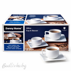  Сервиз за кафе, Порцелан, Danny Home, 12 части
