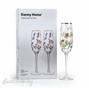 Два броя чаши за шампанско, пролетен дизайн, Danny Home