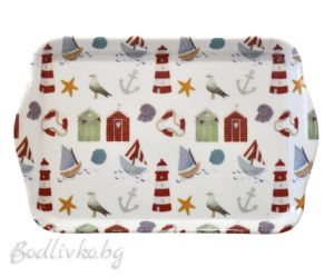 Пластмасов поднос Ambiente, Морски мотиви, 21x13см.