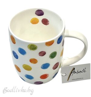 Порцеланова чаша Ambiente, Рисувани точки, 200мл.