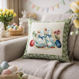 КАЛЪФКА за възглавничка, Великденски патици, 45/45см.