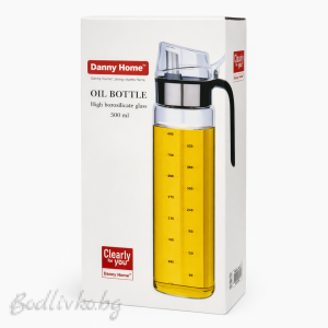 Стъклена бутилка, Danny home, за олио или зехтин, 500мл.