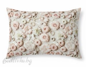 КАЛЪФКА за възглавница, Рози с панделки, 50/70см. 