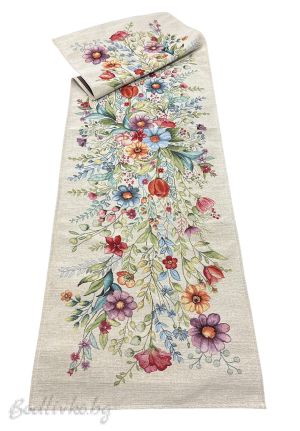 ЖАКАРДОВ ТИШЛАЙФЕР, Цветя, НАЛИЧЕН В ДВА РАЗМЕРА