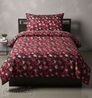 СПАЛЕН КОМПЛЕКТ, Червени рози, 100% памук/ 5Д, ранфорс, 4 части