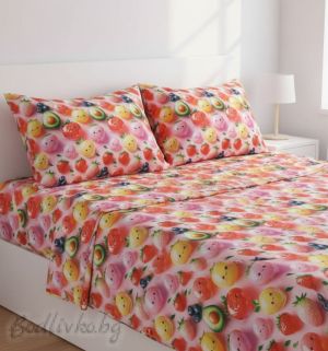 СПАЛЕН КОМПЛЕКТ, Плодчета, 100% памук/ 5Д, ранфорс, 4 части