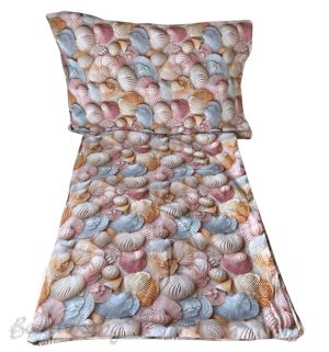 Спален комплект за единично легло, Нежни миди, 100% памук/ 5Д, ранфорс, 3 части